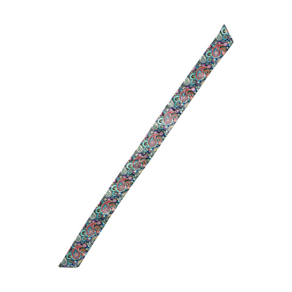 KISS - RED SILKY SATIN EDGE SCARF (PAISLEY2)