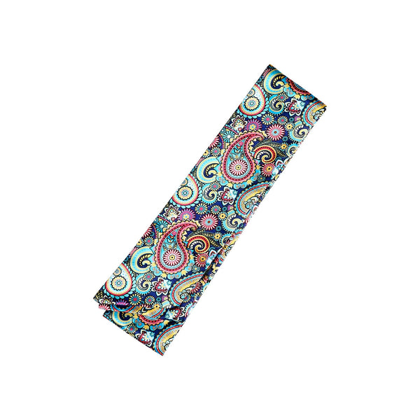 KISS - RED SILKY SATIN EDGE SCARF (PAISLEY2)