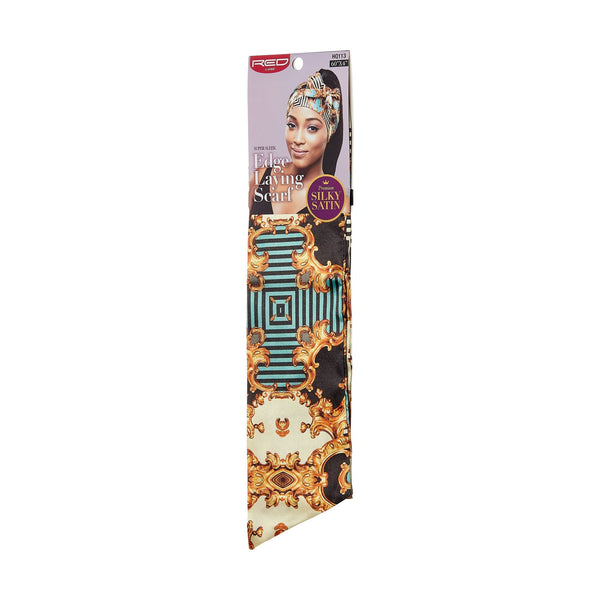 KISS - RED SILKY SATIN EDGE SCARF (LUXURY2)