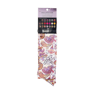 KISS - RED SILKY SATIN EDGE SCARF (Paisley)