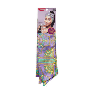 KISS - RED SILKY SATIN EDGE SCARF (BEIGE)