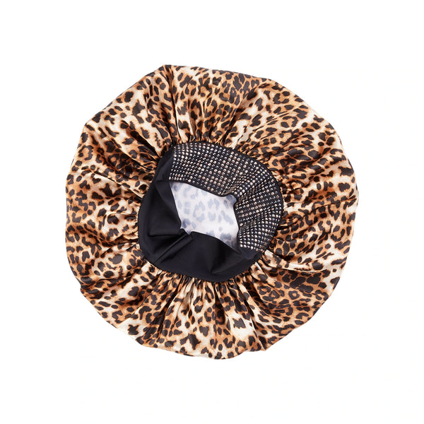 KISS - RED DIAMOND BLING BONNET XL LUXE LEOPARD