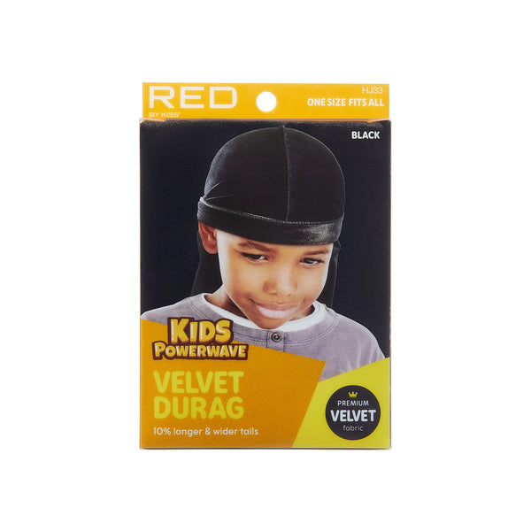 KISS - RED KIDS POWERWAVE VELVET DURAG BLACK