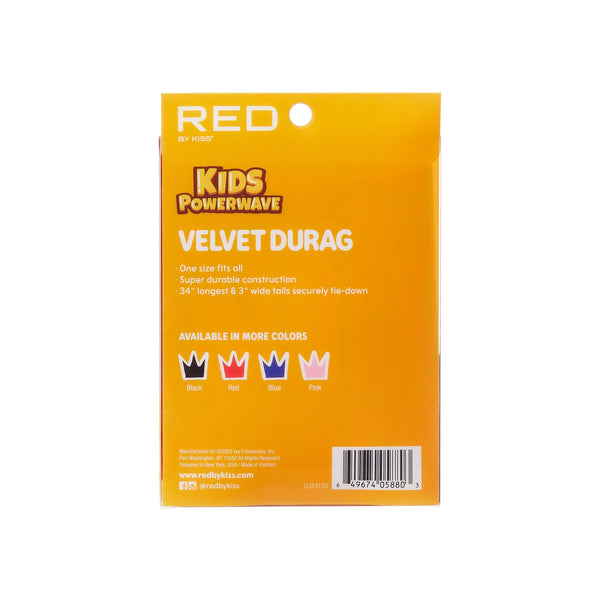KISS - RED KIDS POWERWAVE VELVET DURAG BLACK