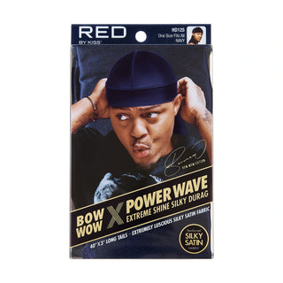 KISS - RED POWER WAVE EXTREME SILKY DURAG NAVY