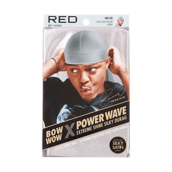 KISS - RED POWER WAVE EXTREME SILKY DURAG GRAY