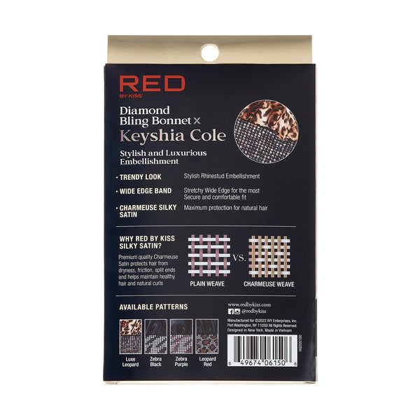 KISS - RED DIAMOND BLING BONNET SJ LUXE LEOPARD