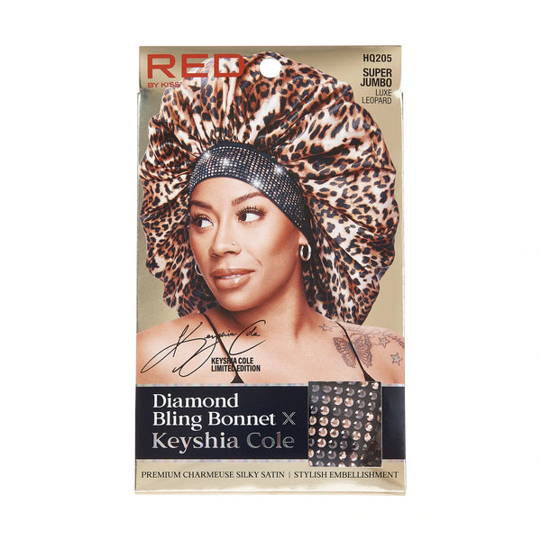 KISS - RED DIAMOND BLING BONNET SJ LUXE LEOPARD