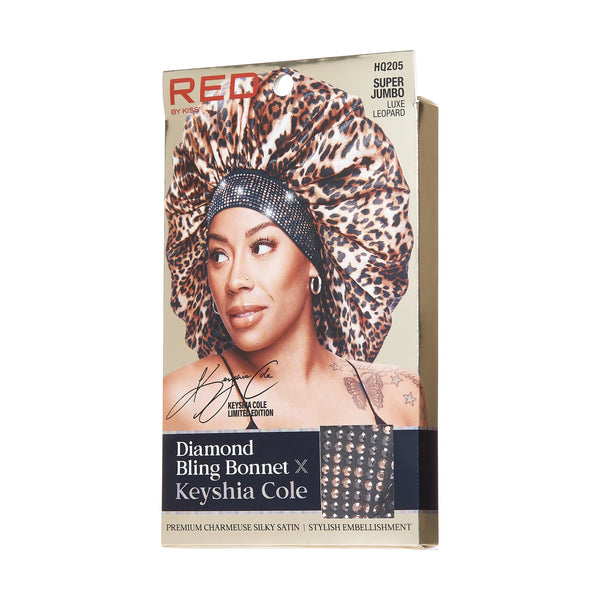 KISS - RED DIAMOND BLING BONNET SJ LUXE LEOPARD