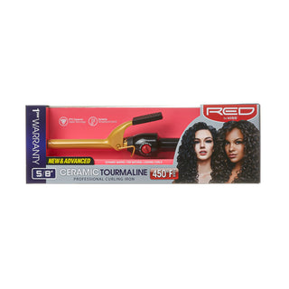 KISS - RED 5/8' CERAMIC CURLING IRON