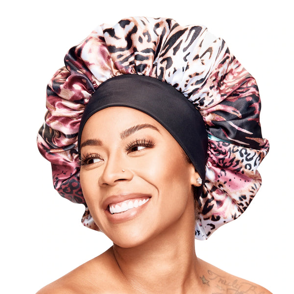 KISS - RED ROYALLUX REVERSIBLE BONNET XL LEO