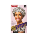 KISS - RED SATIN SLEEP CAP LEOPARD X-LARGE