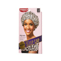 KISS - RED SATIN SLEEP CAP LEOPARD X-LARGE