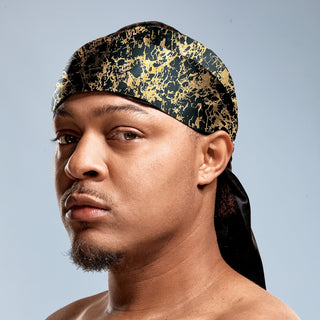 KISS - RED POWER WAVE LIT SILKY DURAG MARBLE