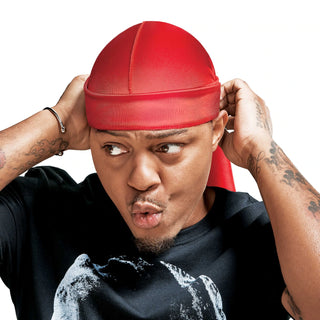 KISS - RED POWER WAVE EXTREME SILKY DURAG RED