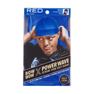 KISS - RED POWER WAVE EXTREME SILKY DURAG BLUE