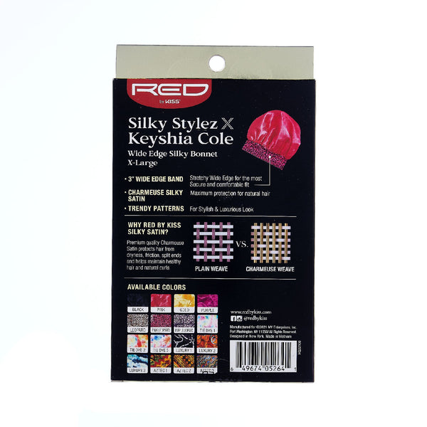 KISS - RED SILKY BONNET XL ASST- PINK GOLD PURP