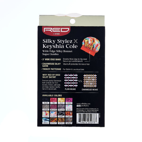 KISS - RED SILKY BONNET SJ TIE DYE