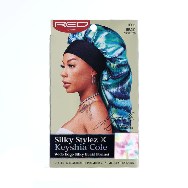 KISS - RED SILKY BONNET BRAID ASSORTED LUX TIEDYE