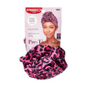 KISS - RED TOP KNOT TURBAN - PINK LEOPARD