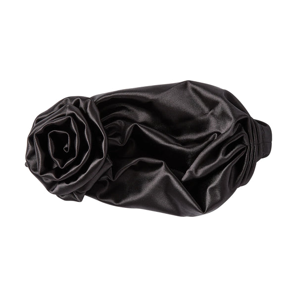 KISS - RED LUXE SILKY TOP KNOT TURBAN BLACK