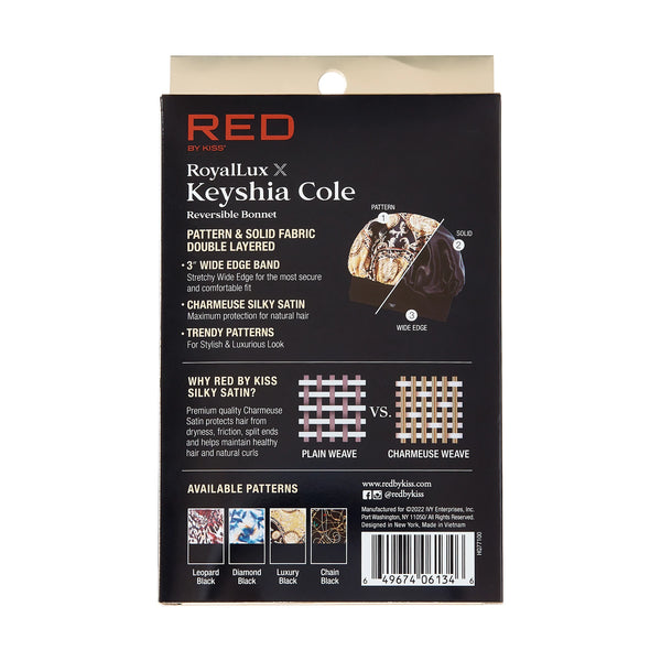 KISS - RED ROYALLUX REVERSIBLE BONNET SUPER JUMBO LUXURY