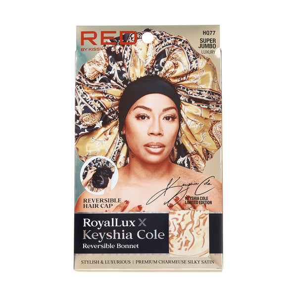 KISS - RED ROYALLUX REVERSIBLE BONNET SUPER JUMBO LUXURY