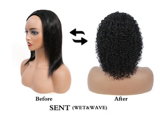 BELLATIQUE - 15A Quality Half Wig SENT Wet & Wavy (HUMAN HAIR)