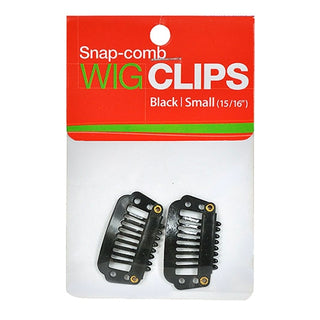 MAGIC COLLECTION - 2pieces Snap Comb Wig Clips Black Small