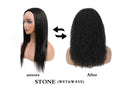 BELLATIQUE - 15A Quality Half Wig STONE Wet&Wavy(HUMAN HAIR)