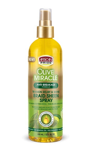 African Pride - Olive Miracle Braid Sheen Spray Anti-Breakage