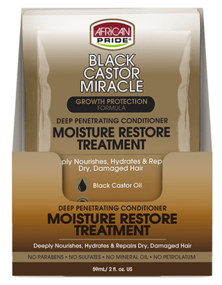 African Pride - Black Castor Miracle Deep Penetrating Conditioner Moisture Restore Treatment