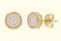 GNS - Gold Circle Earrings (CZ081G)