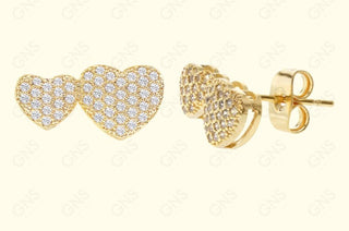 GNS - Gold Double Earrings (CZ150G)