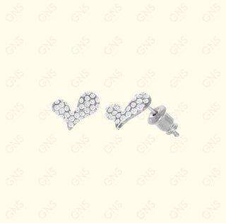 GNS - Silver Heart Earrings (ET171S)