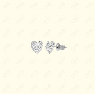 GNS - Silver Heart Earrings (ET121S)