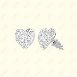 GNS - Silver Heart Earrings (ET123S)