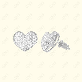 GNS - Silver Heart Earrings (ET427S)