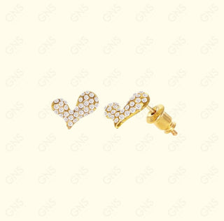 GNS - Gold Heart Earrings (ET171G)
