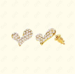 GNS - Gold Heart Earrings (ET173G)