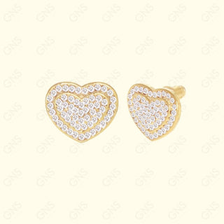 GNS - Gold Heart Earrings (ET431G)