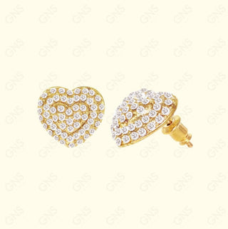 GNS - Gold Heart Earrings (ET432G)