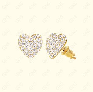 GNS - Gold Heart Earrings (ET123G)
