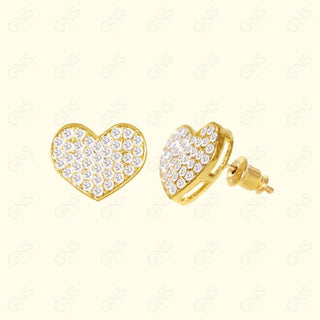 GNS - Gold Heart Earrings (ET427G)