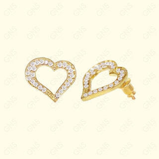 GNS - Gold Heart Earrings (ET452G)