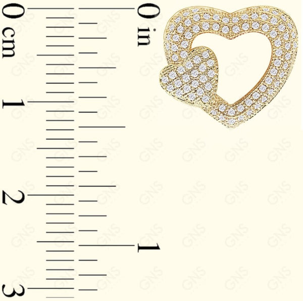 GNS - Gold Heart Earrings (CZ152G)