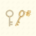 GNS - Gold Key Earrings (CZ148G)