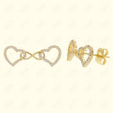GNS - Gold Heart Earrings (CZ151G)