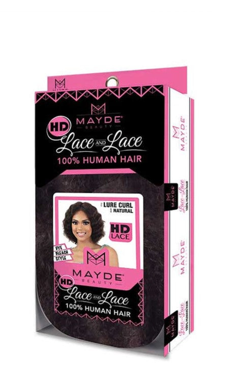 MAYDE - HD Lace and Lace 100% Human Hair Lure Curl (100% Human)