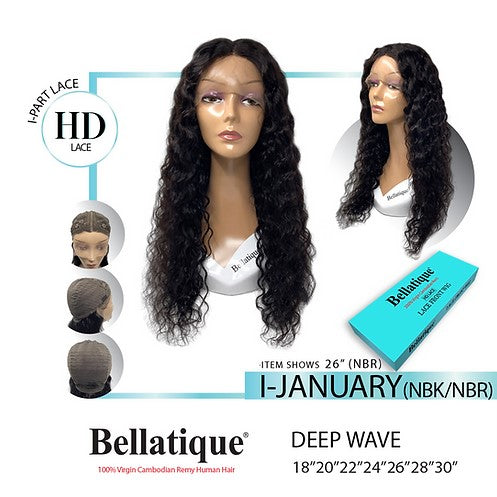 BELLATIQUE - 15A Quality HD Lace I-PART WIG JANUARY (HUMAN HAIR)
